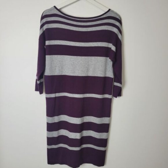Tommy Bahama Hobart Purple & Gray Heather Stripe Pencil Sweater Dress Si… - Picture 5 of 9